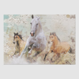 Wild Horses Decoupage Tissue Paper