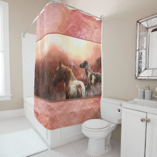 WILD HORSES DESERT STORM SHOWER CURTAIN
