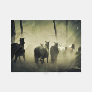 Wild Horses Fleece Blanket
