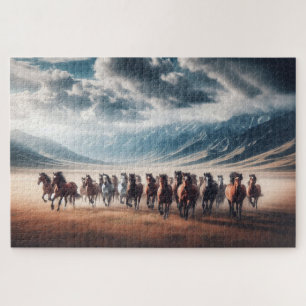 Wild Horses, Galloping Horses, Majestic Animals,  Jigsaw Puzzle