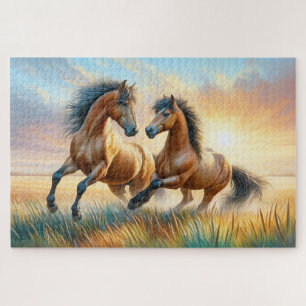 Wild Horses, Galloping Horses, Majestic Animals,  Jigsaw Puzzle