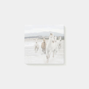 Wild Horses Galloping on the Beach Post-it Notes