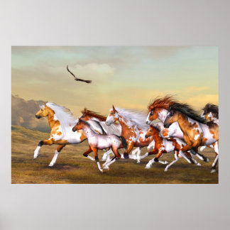 Wild Horses Herd Poster
