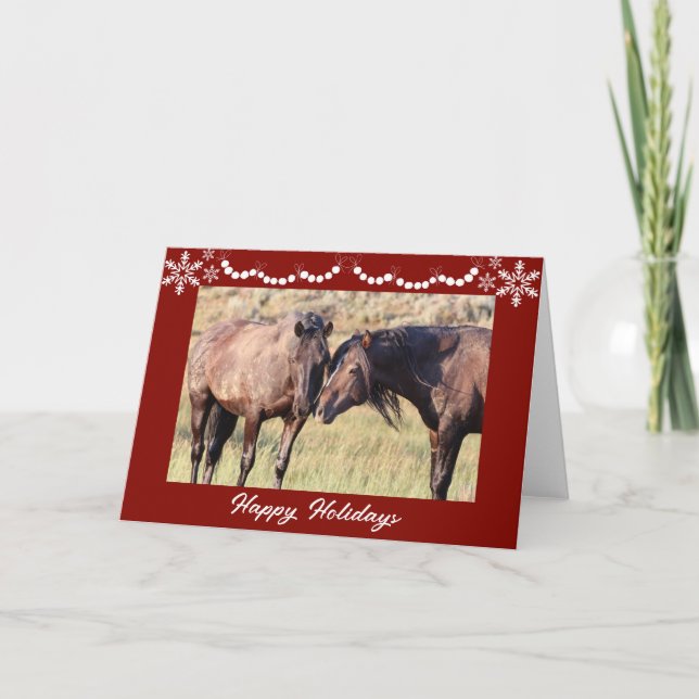 Wild Horses Holiday Card (Front)