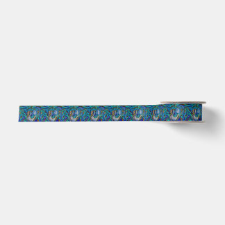 Wild Horses In Brown and Teal Satin Ribbon