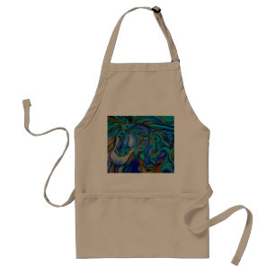 Wild Horses In Brown and Teal Standard Apron