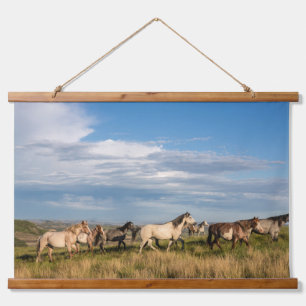 Wild Horses in Theodore Roosevelt National Park Hanging Tapestry
