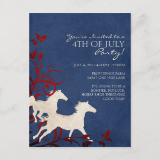 Wild Horses Invitation Postcard