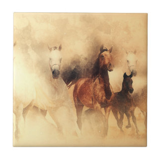Wild Horses Mustangs Tile