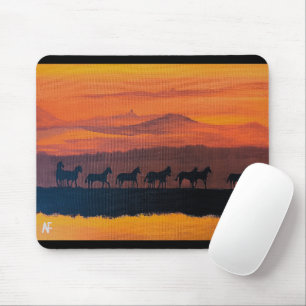 Wild Horses of Montana Painting by Alfred Fox Mouse Pad