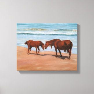 Wild Horses on wrapped canvas print