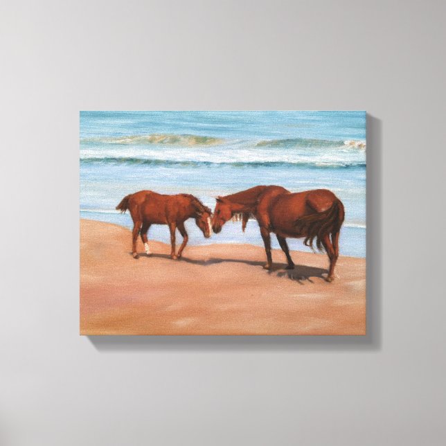 Wild Horses on wrapped canvas print (Front)