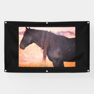 WILD HORSES ONAQUI MOUNTAINS BANNER W/ GROMMET