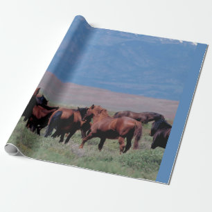 Wild Horses Out West Wrapping Paper