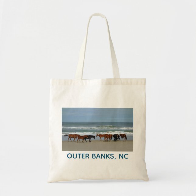 Wild Horses Outer Banks North Carolina OBX NC  Tote Bag (Front)