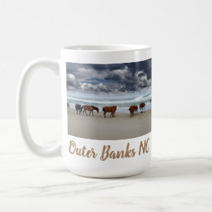 Wild Horses Outer Banks OBX NC Corolla Coffee Mug