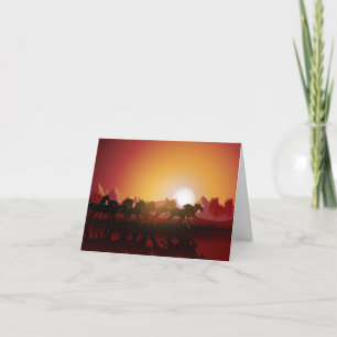 Wild Horses Papercut Note Card