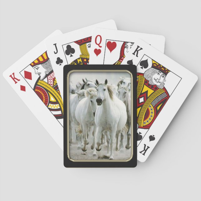 Wild Horses Photo Art Playing Cards (Back)