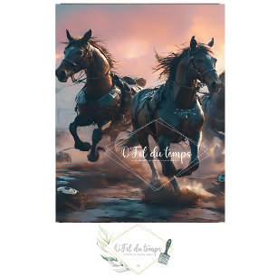 Wild horses Post apocalyptic futuristic V2 Tissue Paper