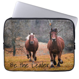 Wild Horses Racing in Woods Laptop Sleeve