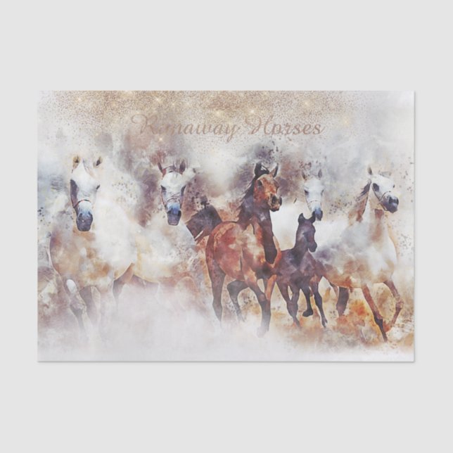 Wild Horses "Runaway Horses" Tissue Paper (Front)