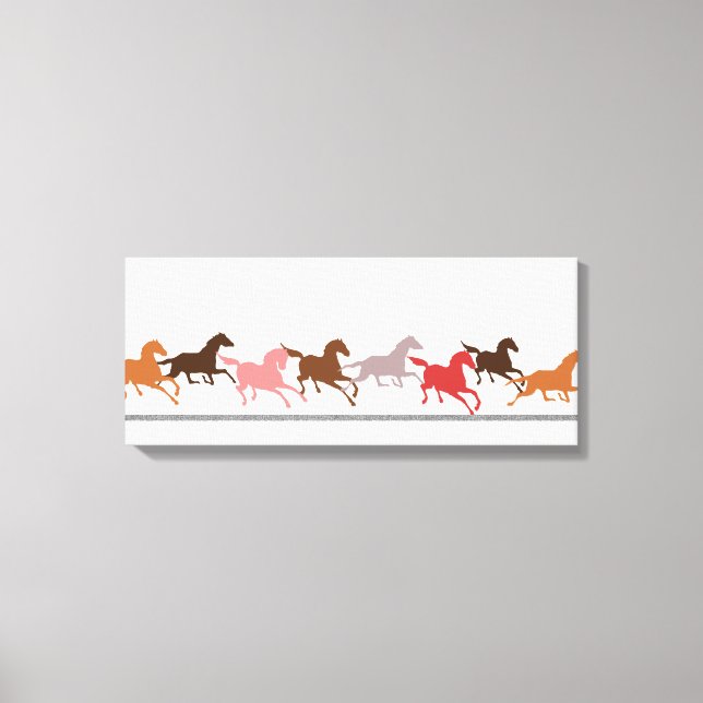 Wild horses running canvas print (Front)