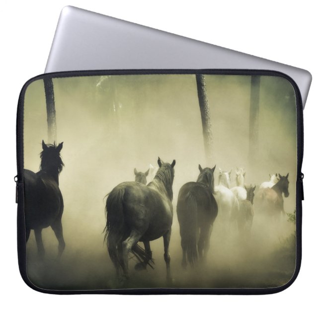 Wild Horses Running Laptop Sleeve (Front)