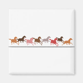 Wild horses running magnet