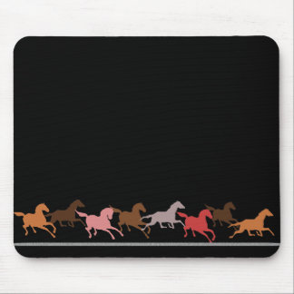 Wild horses running mouse pad