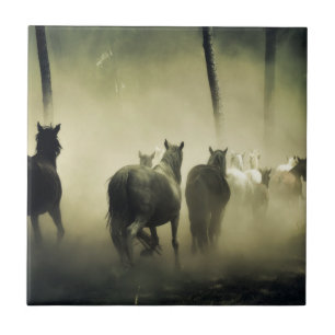 Wild Horses Running Tile