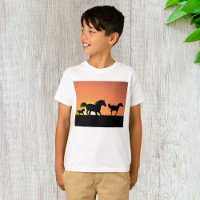 Wild Horses Sunset Silhouette