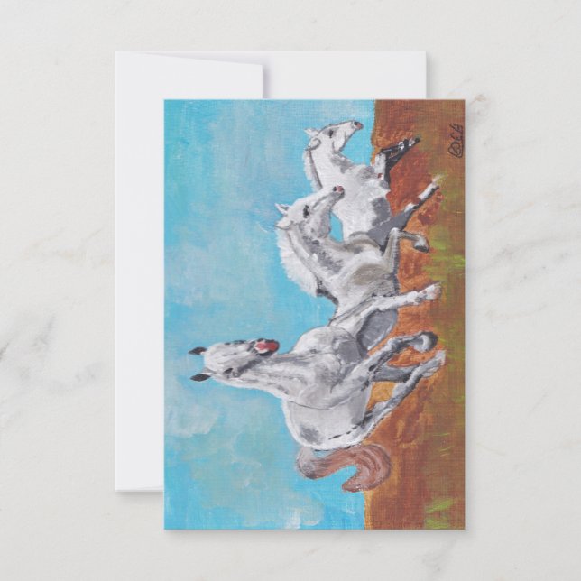 Wild Horses Thank You Card (Front)