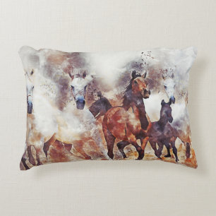 WILD HORSES THROW PILLOW