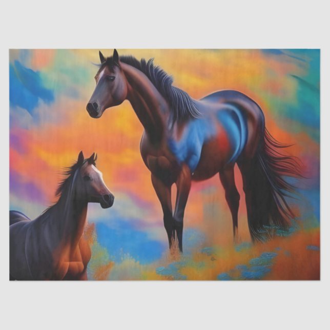 wild horses tissue paper (Front)