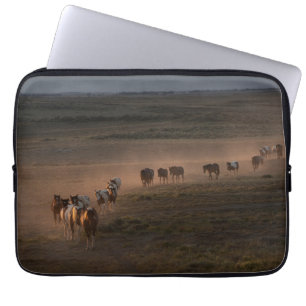 Wild Horses Walking Towards Desert Laptop Sleeve