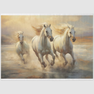 Wild Horses Watercolor Decoupage Tissue Paper