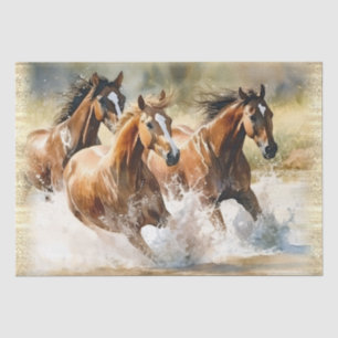 Wild Horses Watercolor Tissue Paper
