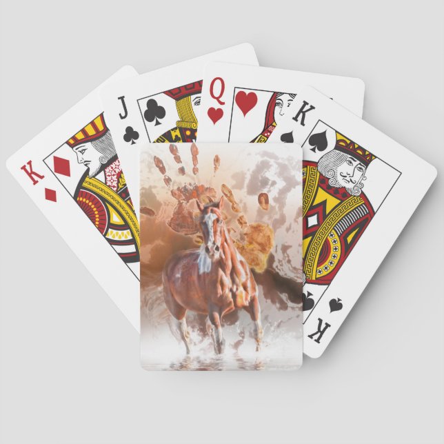 Wild Horses WILD HANDS Playing Cards (Back)