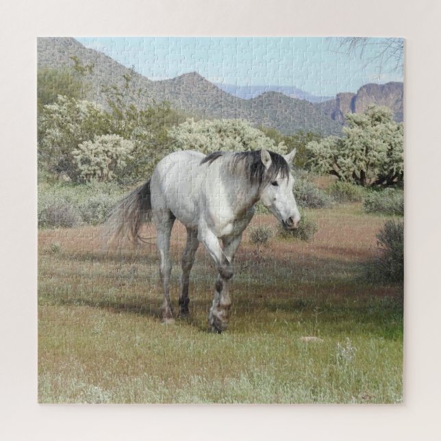 Wild horses, wildlife, puzzle (Vertical)