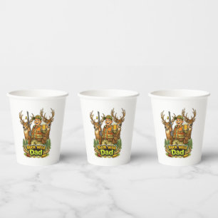 Wild hunting with dad funny hunter gift idea paper cups