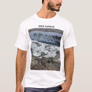 Wild Iceland Waterfall Nature Photography T-Shirt