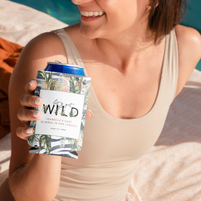 Wild In Love | Jungle Bridal Shower Can Cooler (Creator Uploaded)