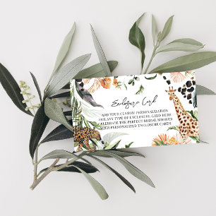 Wild In Love   Jungle Bridal Shower Enclosure Card