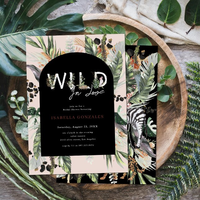 Wild In Love | Jungle Bridal Shower Invitation (Creator Uploaded)