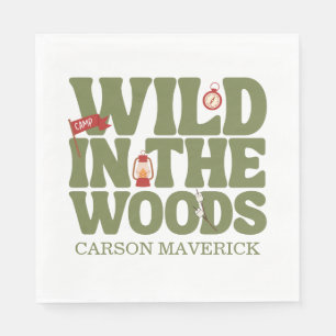 Wild In The Woods Kids Birthday Napkin