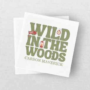 Wild In The Woods Kids Birthday Napkin