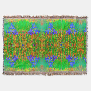 Wild Iris Throw Blanket