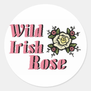 Wild Irish Rose Classic Round Sticker
