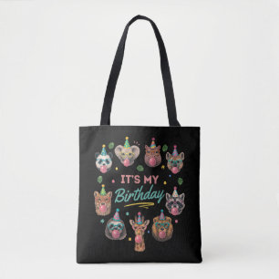 Wild Jungle Animal Birthday Party Design Tote Bag