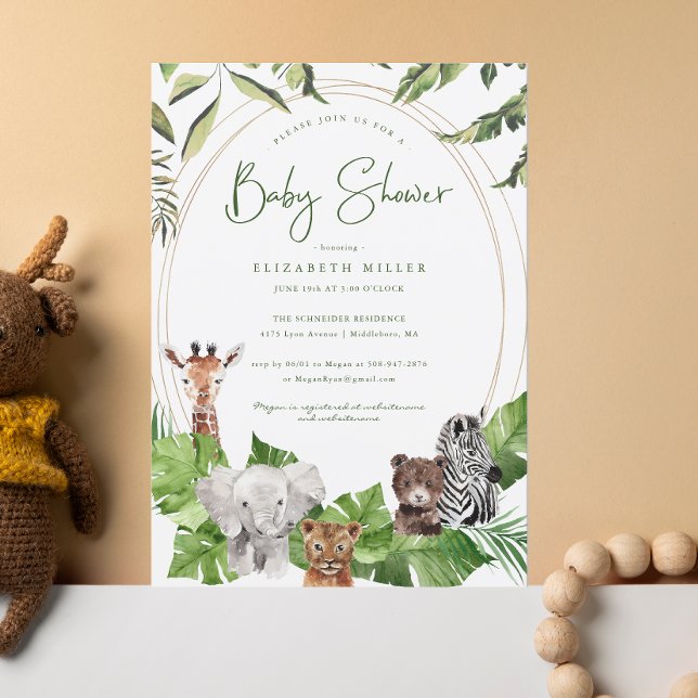 Wild Jungle Animals | Baby Shower Invitation (Creator Uploaded)